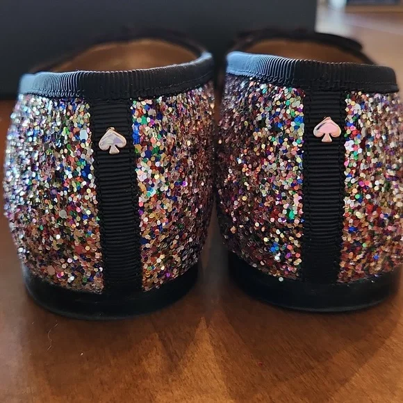 Kate Spade Honey glitter ballet flats rainbow - Picture 4 of 12